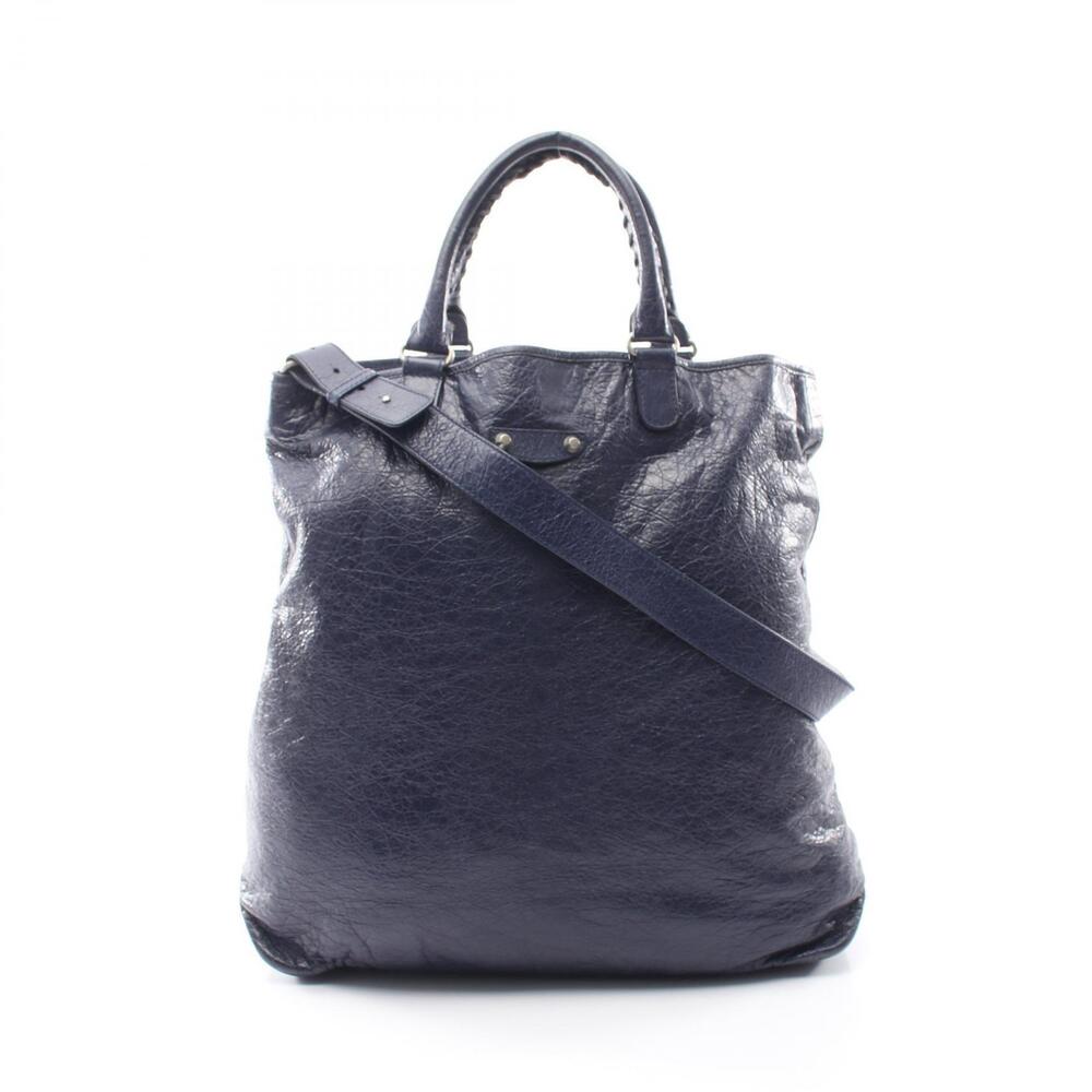 Balenciaga Hardware Tote bag leather Navy Blue